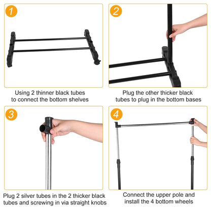 Skorter | 15 kg./33 lbs. height-adjustable clothing rack