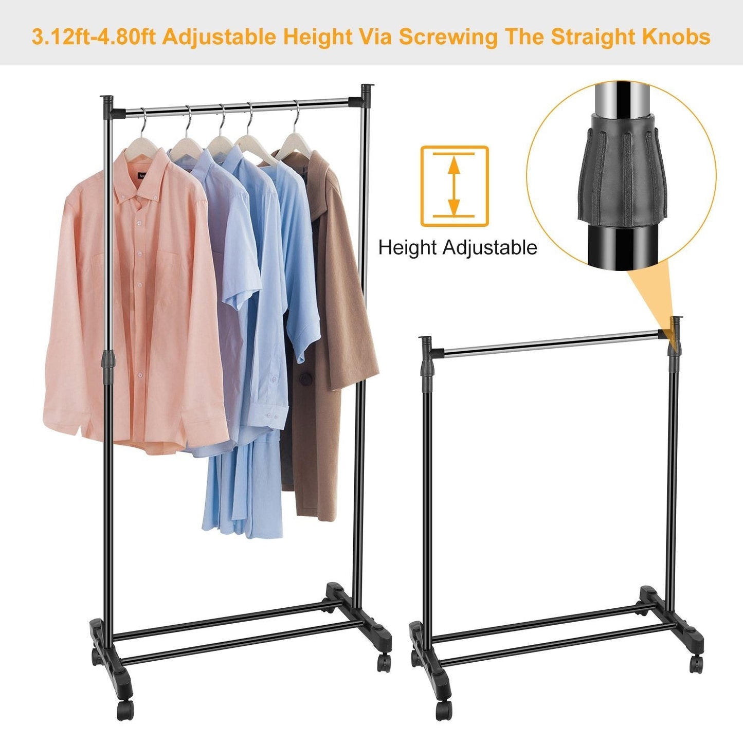 Skorter | 15 kg./33 lbs. height-adjustable clothing rack