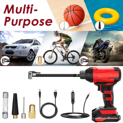 Skorter | 150 PSI 12V Portable Wireless Tire Pump 6000mAh Rechargeable with LED Light