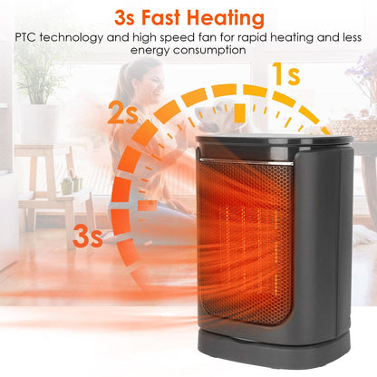 Skorter | 1500W Electric Room Heater Ceramic Heater Fan with 3 Modes Remote Control Digital Display