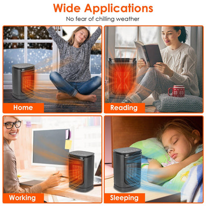 Skorter | 1500W Electric Room Heater Ceramic Heater Fan with 3 Modes Remote Control Digital Display