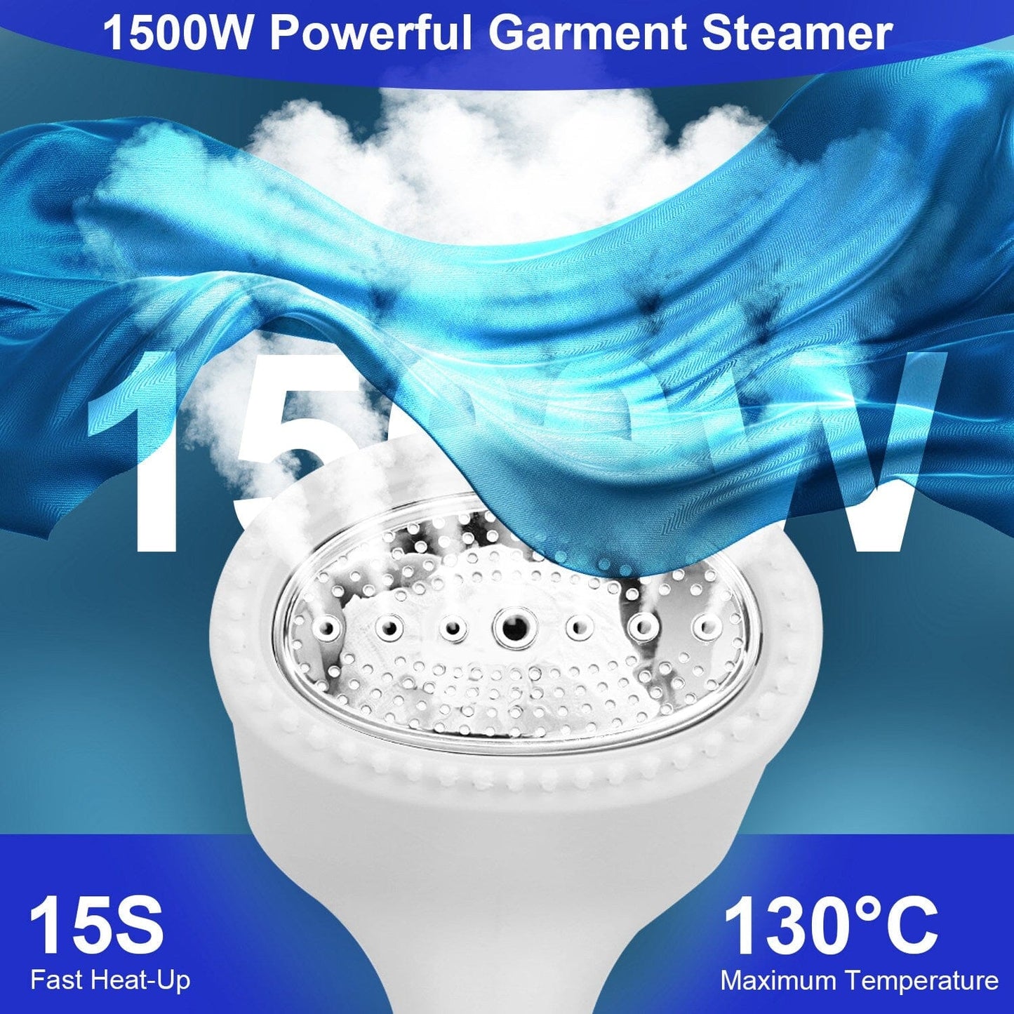 Skorter | 1500W Clothes Steamer Portable Handheld Fabric Sprayer with Lint Brush Removable 350ml Water Tank