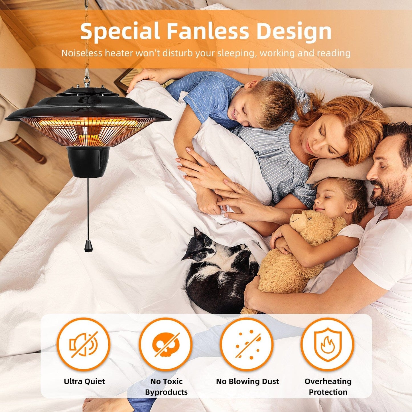 Skorter | 1500W Outdoor Hanging Terrace Ultra-Quiet Electric Heat Lamp