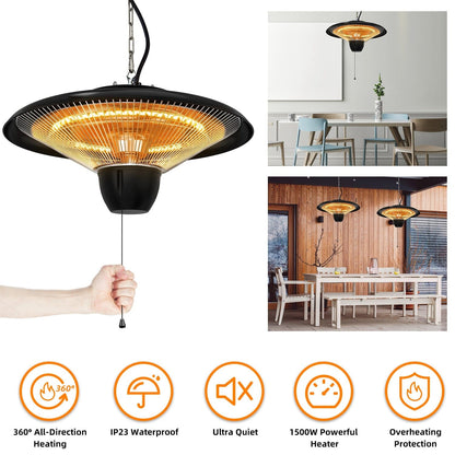 Skorter | 1500W Outdoor Hanging Terrace Ultra-Quiet Electric Heat Lamp