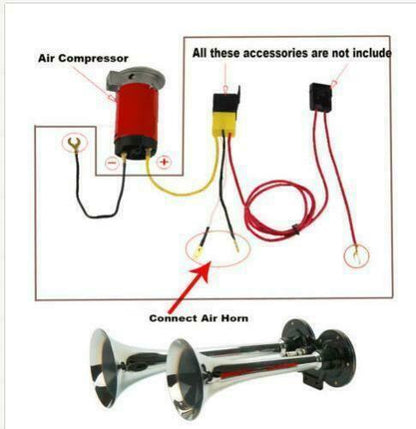 Skorter | 150 DB Train Horn for Truck and Cars | Train Horn with Air Compressor