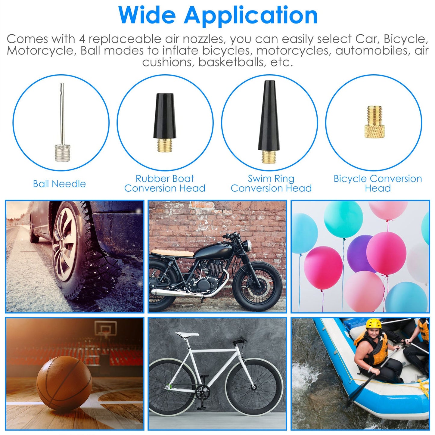 Skorter | 150PSI Wireless Tire Pump 6000mAh Rechargeable Tire Blower