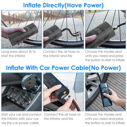 Skorter | 150PSI Wireless Tire Pump 6000mAh Rechargeable Tire Blower