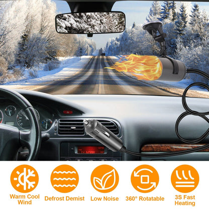 Skorter | 150W Portable Car Heater 2-in-1 Heating Cooling Fan Rotatable Defroster Tinetjener