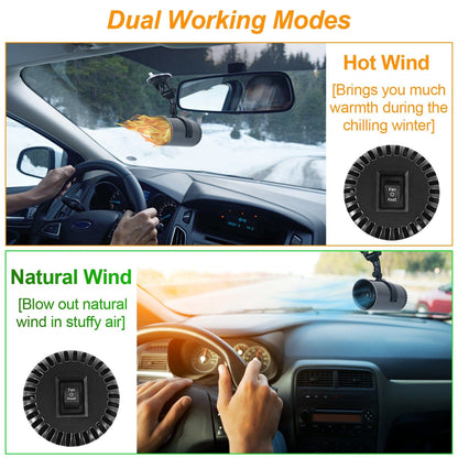 Skorter | 150W Portable Car Heater 2-in-1 Heating Cooling Fan Rotatable Defroster Tinetjener