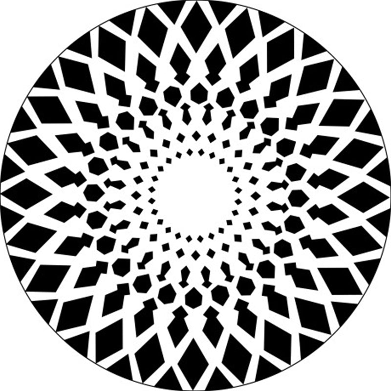 Skorter | Black and White Moroccan Carpet Polyester Floral Carpet Non-Slip Back Carpet for Living Room