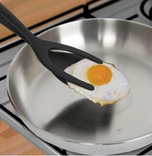 Skorter | 2 In 1 Grip And Flip Tongs Egg Spatula Tongs Clamp Pancake Fried Egg French Toast Omelette Turned Kitchen Accessories