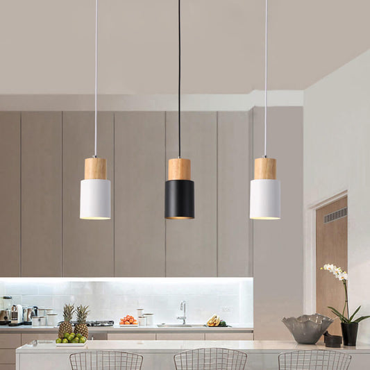 Skorter | SinglePend - Nordic Macaron Cylinder Aluminium LED-pendellampa med 1 låga 