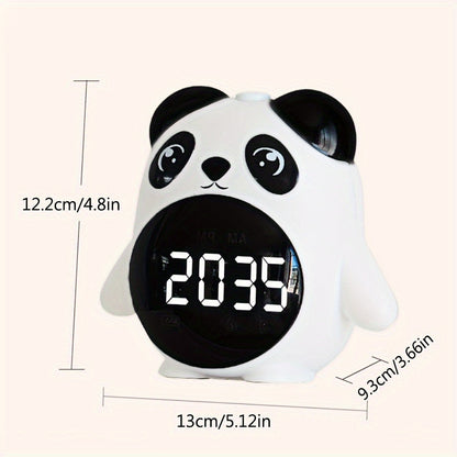 Skorter | PandaGlow - Cute USB Rechargeable Alarm Clock with Temperature Display