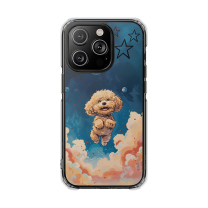 Skorter | Fluff's - Pookie Poodle Floating in Space Magnetic Clear Case for iPhone Series