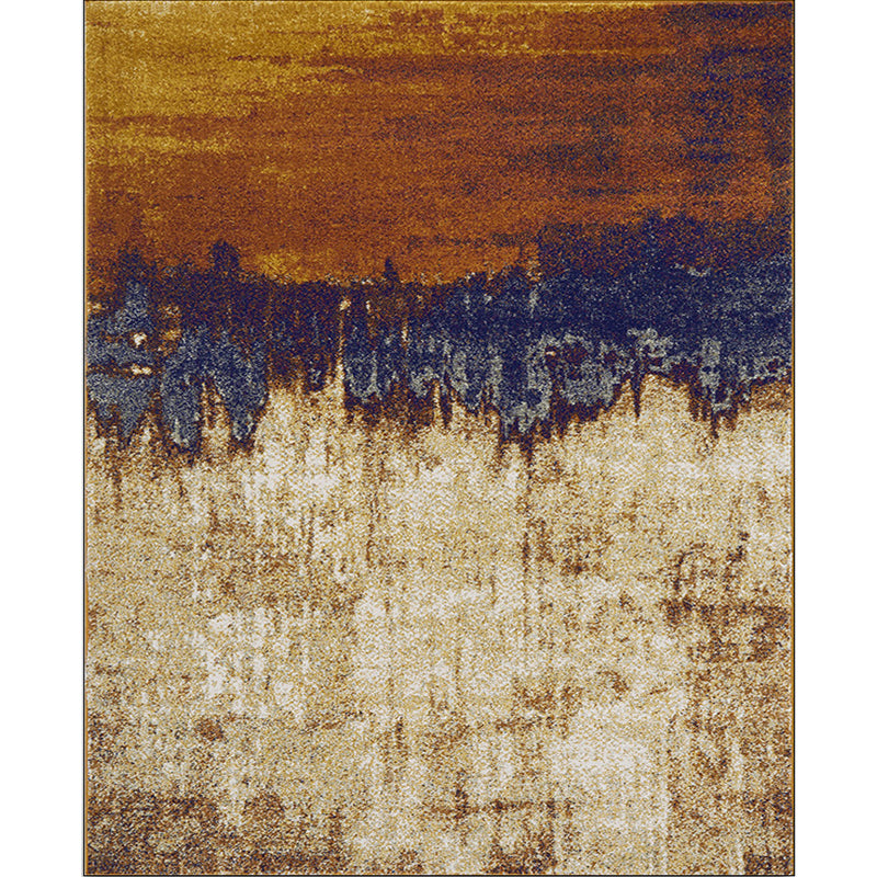 Skorter | Brown industrial carpet Polyester oil painting print carpet washable non-slip backing carpet for the living room