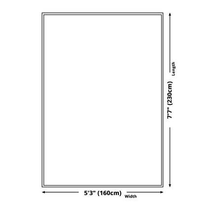 Skorter | Black Bedroom Rug New Plaid Pattern Rug Polyester Non-Slip Backing Pet-Friendly Rug