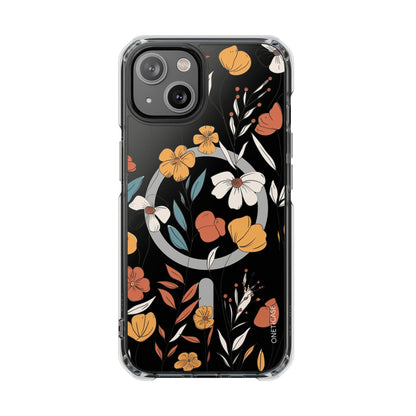 Skorter | Floral Pattern Magnetic Clear Case for iPhone Series