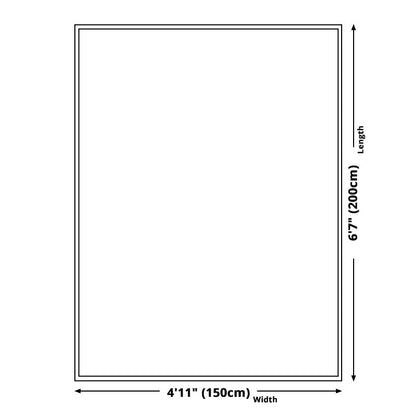 Skorter | Black and White Bedroom Carpet Novelty 3D Half Arch Pattern Rug Polyester Non-slip Stain Resistant Carpet