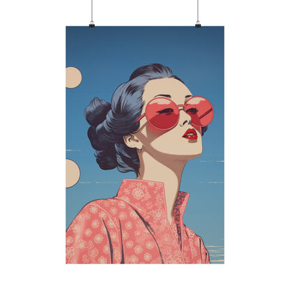 Skorter | Chic Sakura Shades Pop Poster