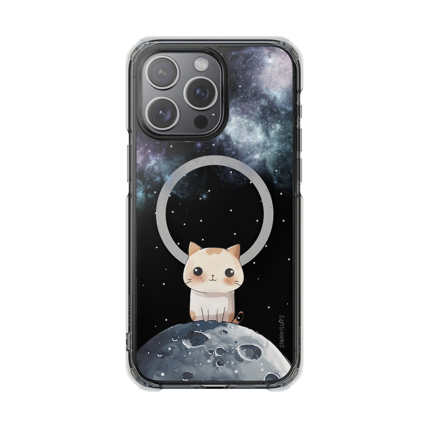 Skorter | Fluff's - Cosmo the Cat in Space Magnetic Clear Case for iPhone Series