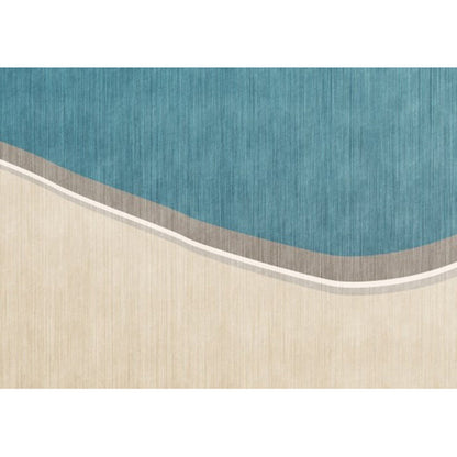 Skorter | Colorful Round Bedroom Carpet Novelty Color Block Pattern Area Rug Polyester Washable Anti-Slip Carpet