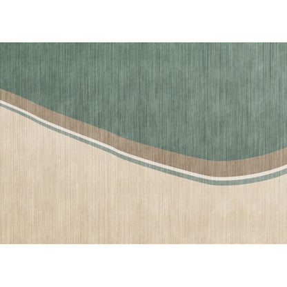 Skorter | Colorful Round Bedroom Carpet Novelty Color Block Pattern Area Rug Polyester Washable Anti-Slip Carpet