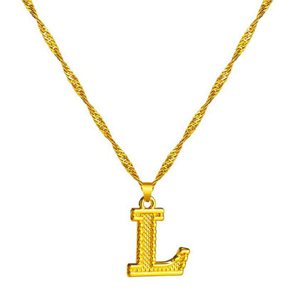 Skorter | 18K gold-plated initial letter necklace
