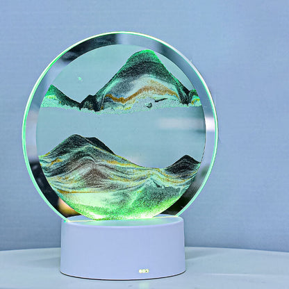Skorter | Creative Round Hourglass Quicksand 3D LED Night Light Table Lamp