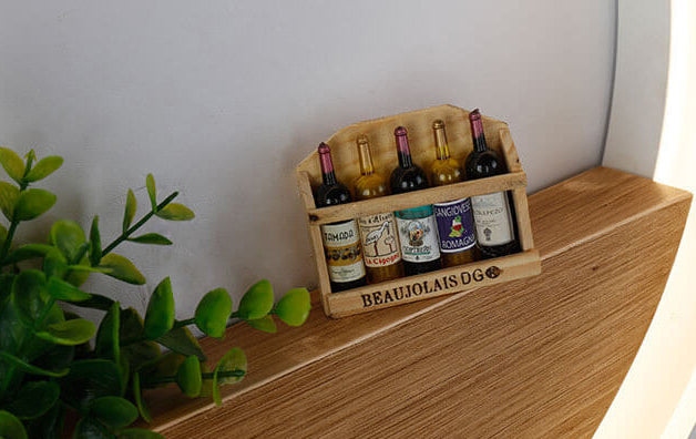 Skorter | Lumoshelf LED Wall Light | Solid Wood with Shelf | Round Wall Lamp | Warm & White Light