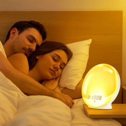 Skorter | Sunrise Alarm Clock | Natural Wake-Up Light with Ambient Lighting for Heavy Sleepers & Dark Mornings