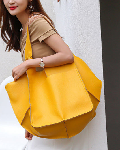 Skorter | Chic & Sustainable Leather Bag with Large Capacity - Elegant, Versatile Women's Handbag