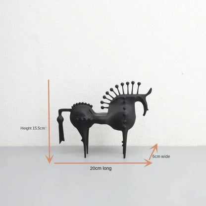 Skorter | Black Stallion Metal Sculpture