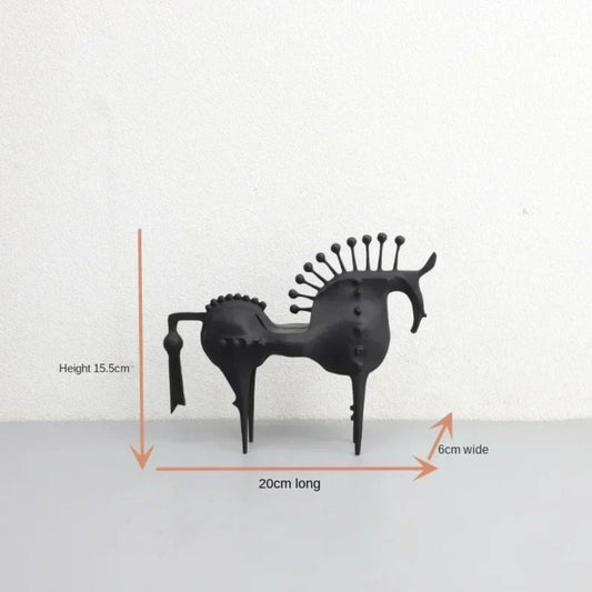 Skorter | Black Stallion Metal Sculpture