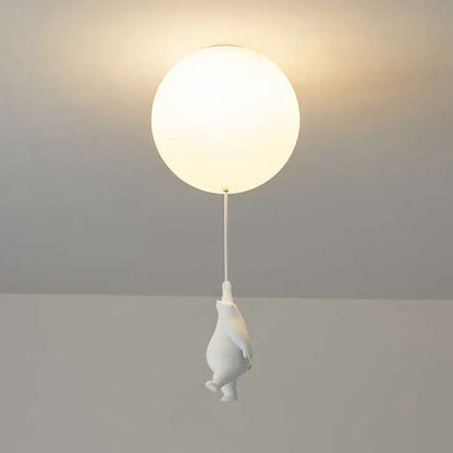 Skorter | CloudBear Kids Ceiling Light – Bear & Balloon LED Pendant Lamp for Nursery and Bedroom Decor