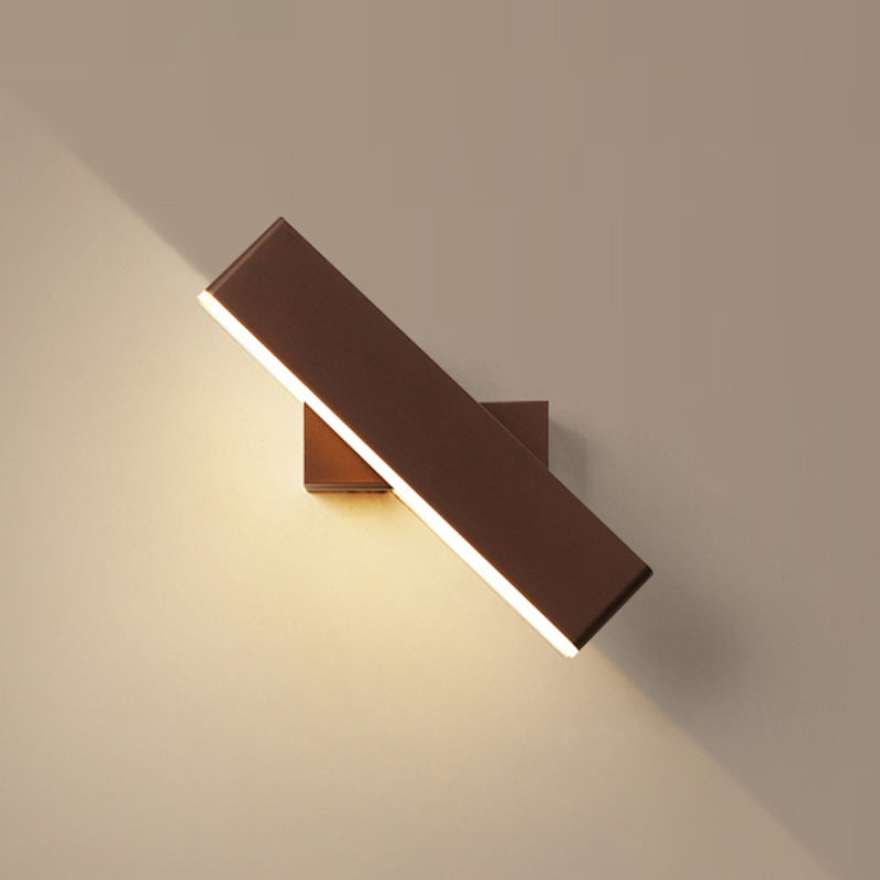 Skorter | Aqsa Minimalist LED Wall Lamp - Black/Gold/Brown, Bedroom, Metal