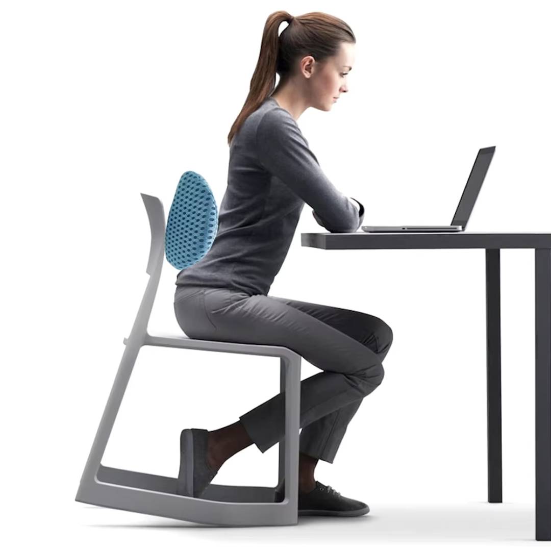Skorter | Ergonomic Lumbar Support Cushion for Lower Back Pain Relief - Ideal for Office, Driving, and Home Use