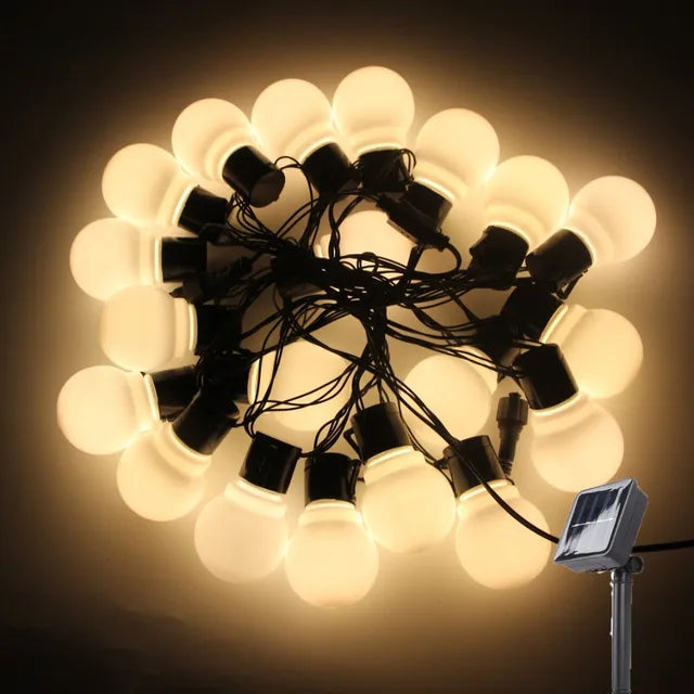 Skorter | Waterproof Outdoor String Lights - Solar Garden Lighting for Balcony & Terrace