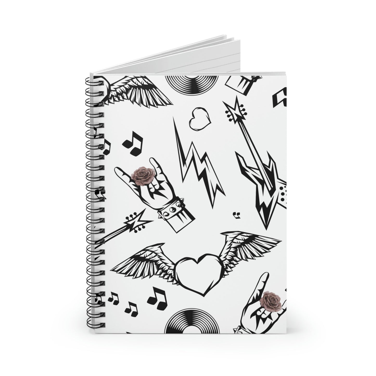 Skorter | and Roses Spiral Notebook