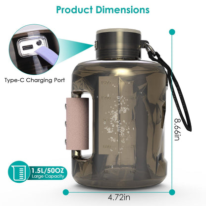 Skorter | 1.5L Large Capacity Portable Rechargeable Hydrogen Water Bottle 6 Min. Fast Electrolysis