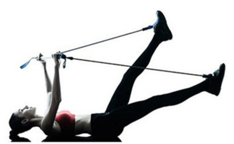 Skorter | 8-in-1 Portable Pilates Bar Kit with Resistance Band, Foot Loop, Ideal for Home Total Body Workout, Gym, Weightlifting