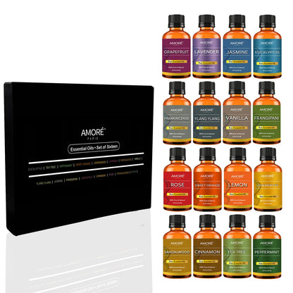 Skorter | 16 pieces: Aromatherapy 100% pure therapeutic high quality essential oils