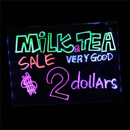 Skorter | 16 x 12" LED flashing illuminated removable neon sign remote control message menu writing