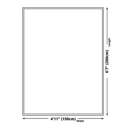 Skorter | Brown and Blue Oriental Rug Polyester Ink Wash Painting Pattern Rug Washable Non-Slip Back Carpet for Bedroom