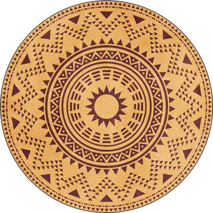 Skorter | Blue and green southwest rug Polyester geometric pattern rug washable non-slip backing rug for living room