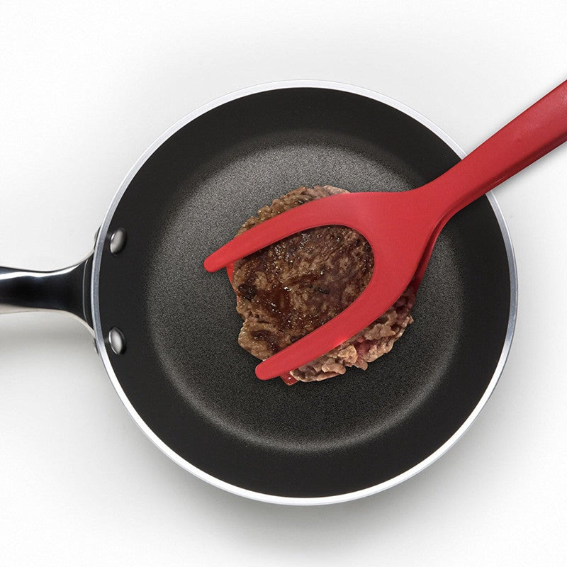 Skorter | 2 In 1 Grip And Flip Tongs Egg Spatula Tongs Clamp Pancake Fried Egg French Toast Omelette Turned Kitchen Accessories