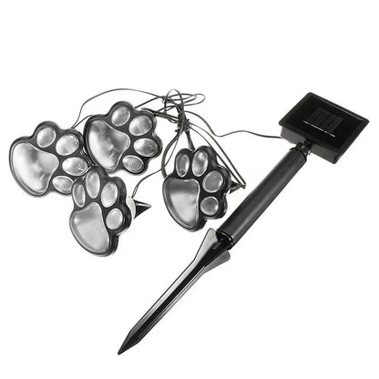 Skorter | Solar lamp in paw print design – LED garden lighting in multicolor for outdoor use