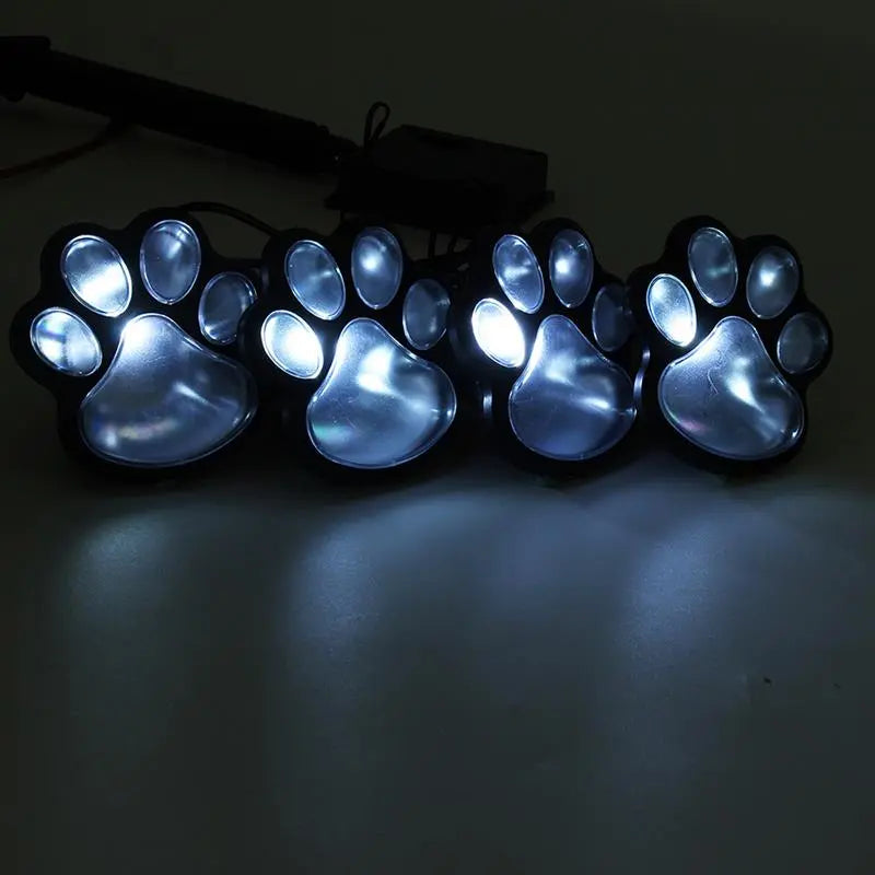 Skorter | Solar lamp in paw print design – LED garden lighting in multicolor for outdoor use