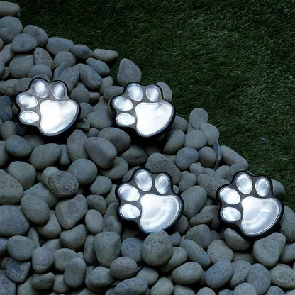 Skorter | Solar lamp in paw print design – LED garden lighting in multicolor for outdoor use