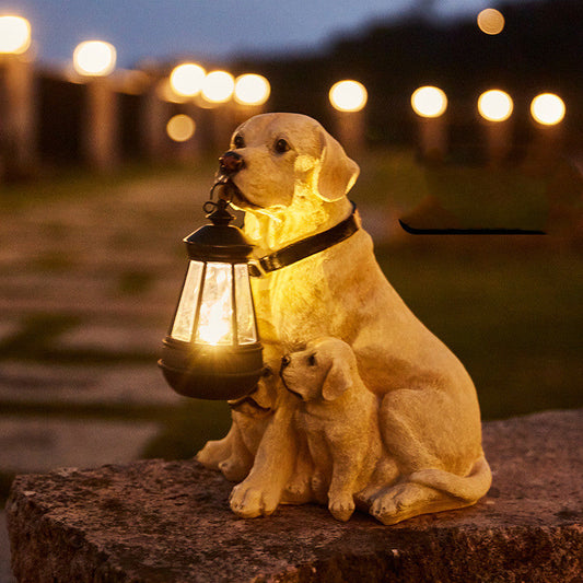 Skorter | LumiPup Solar Panel Dog Statue with LED Lighting