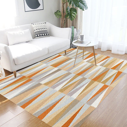 Skorter | North Sea Novelty Rug in Orange Geometric Triangle Pattern Rug Polyester Washable Carpet for Home decoration